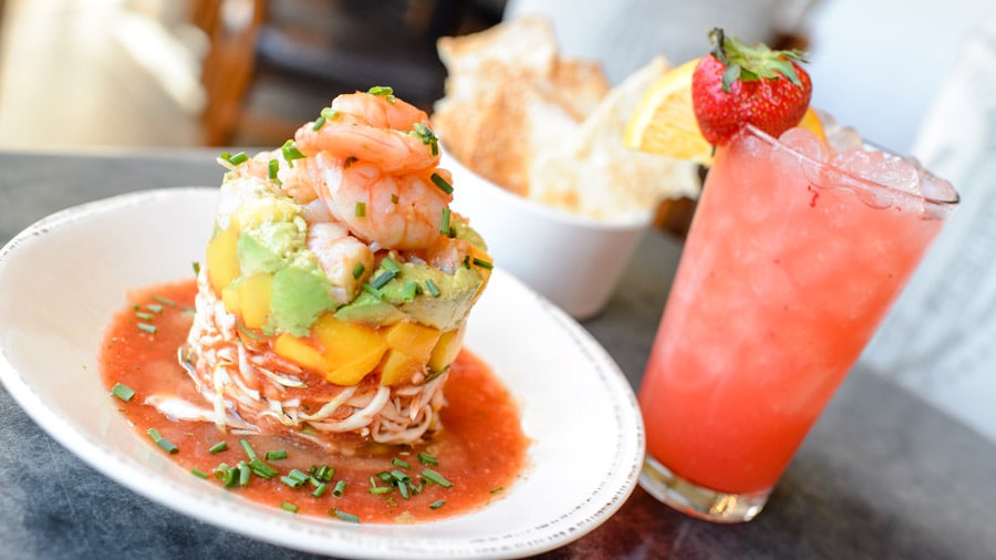 Key West Shrimp Cocktail and Blood Orange Madras from Chef Art Smith’s Homecomin’ for Disney Springs Flavors of Florida