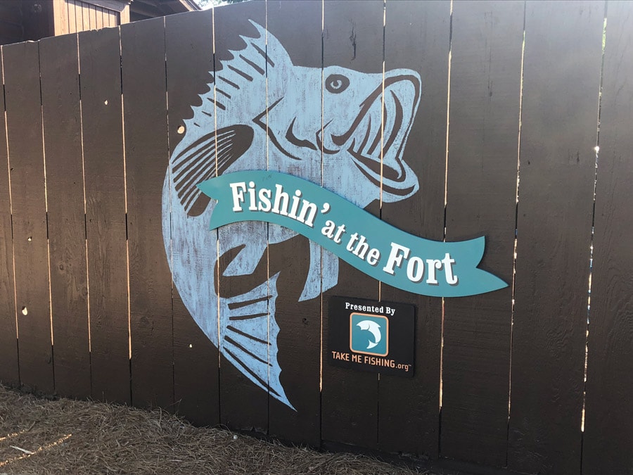 Fishin' at the Fort Sign
