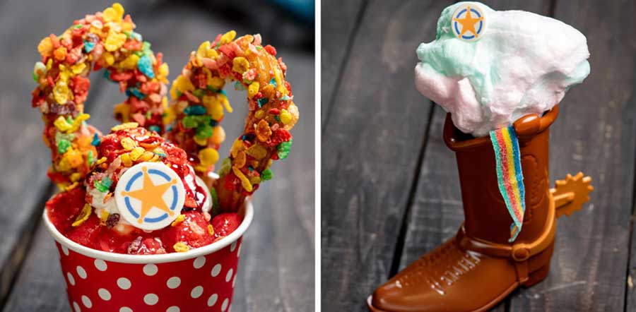 Carnival Cake, Bonnie’s Root Boot Float, limited-time treats, available for a limited time starting June 21 at The Golden Horseshoe in Disneyland park
