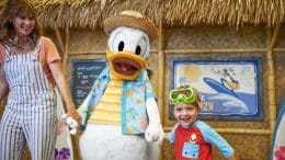 Family with Donald at Disney’s PCH Grill
