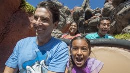 Family on Splash Mountain at Magic Kingdom Park