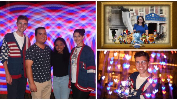 Patriotic backdrops from Disney's PhotoPass at Walt Disney World Resort