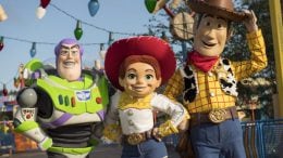 Buzz Lightyear, Jessie and Woody at Toy Story Land