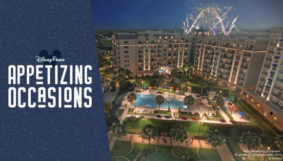 Appetizing Occasions: Celebrate New Year’s Eve 2019 with Amazing Events at Walt Disney World Resort, featuring rendering of Disney’s Riviera Resort