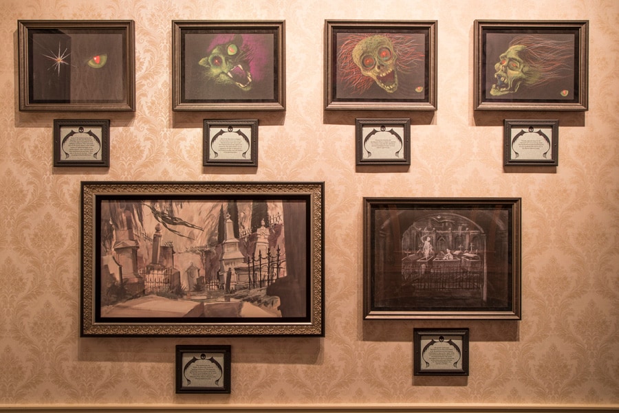 Haunted Mansion exhibit at the Disney Gallery in Disneyland park