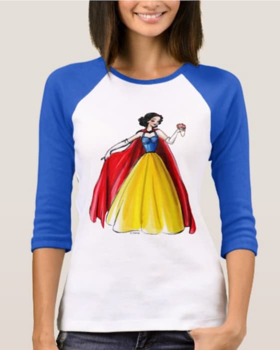 baseball-inspired Snow White Raglan T-shirt.