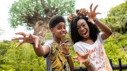 JD McCrary and Shahadi Wright Joseph Surprise Guests at Disney's Animal Kingdom