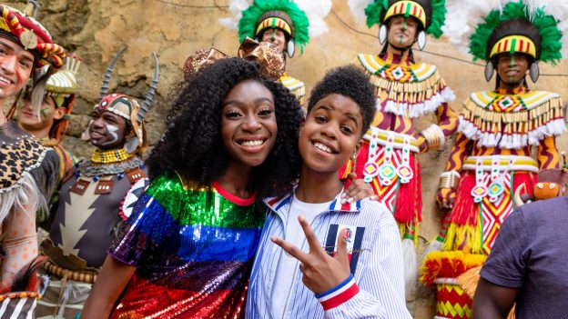JD McCrary and Shahadi Wright Joseph at Disney's Animal Kingdom