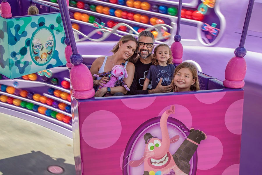 Actor Jaime Camil and his family enjoys a spin on Inside Out Emotional Whirlwind 