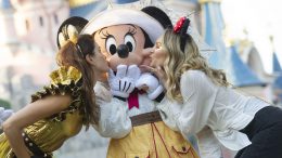 Fashion Models and Influencers Enjoy a Night of Festivities Kiss Minnie Mouse at Disneyland Paris