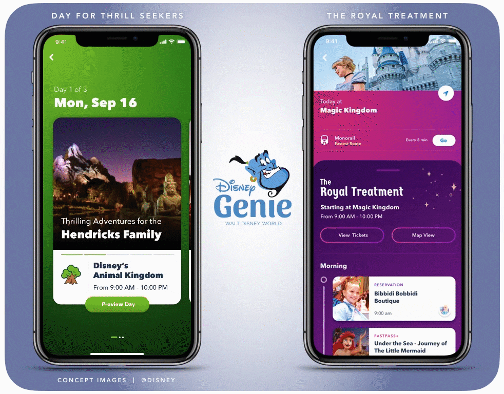 Walt Disney World Genie App [Source: Disney Parks Blog]