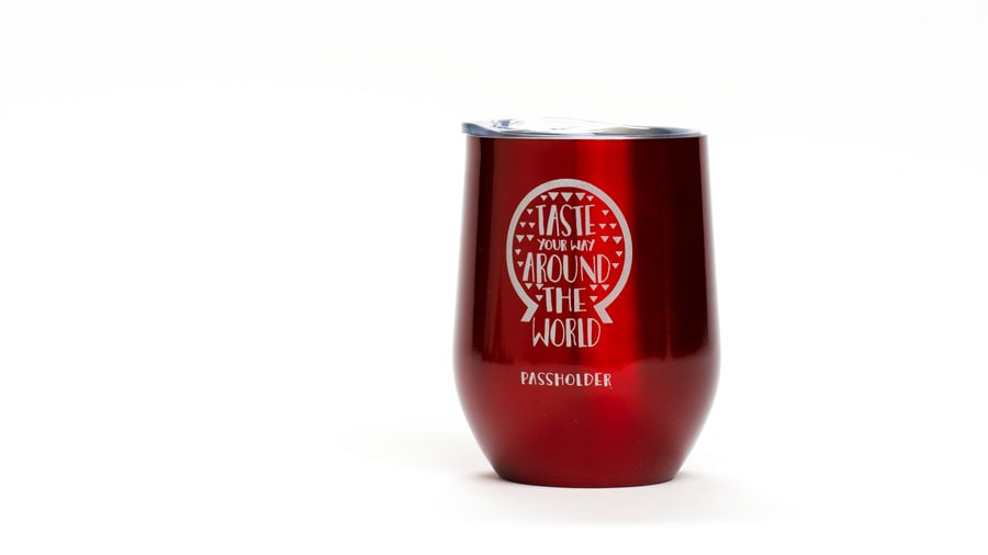 Walt Disney World Annual Passholder exclusive stemless insulated glass at the 2019 Epcot International Food & Wine Festival