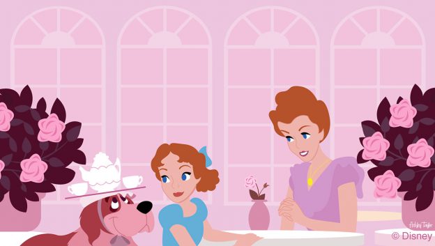 Disney Doodles: Wendy Pops In for a Spot of Tea