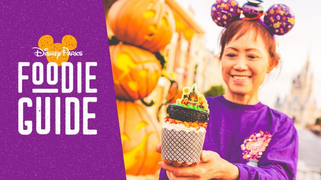 Foodie Guide to Mickey’s Not-So-Scary Halloween Party 2019 at Magic Kingdom Park - featuring the Amuck, Amuck, Amuck Cupcake from Main Street Bakery