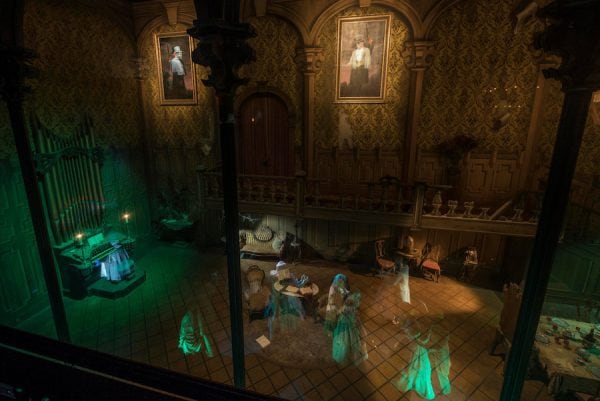 haunted mansion dining room scene