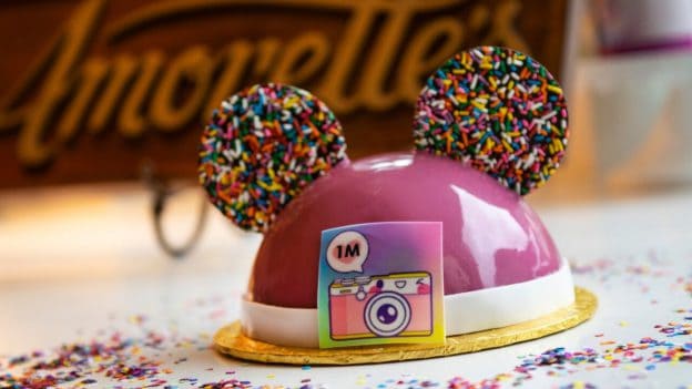 Amorette's Patisserie cake celebrating 1 Million @DisneySprings Instagram followers