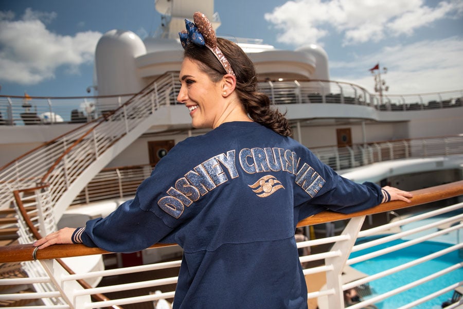 Disney Cruise Line Nautical Navy Collection Spirit Jersey and Minnie ear headband