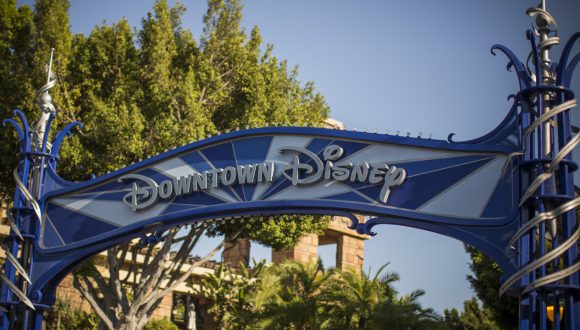 Downtown Disney sign at the Disneyland Resort