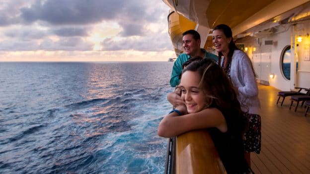 Family on a Disney ship