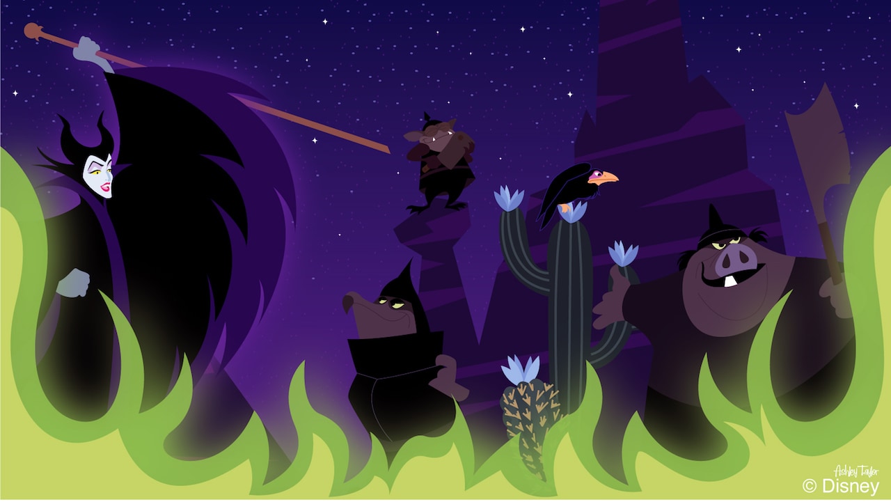Disney Doodle: Maleficent Takes Over the Disney Mountains | Disney Parks  Blog