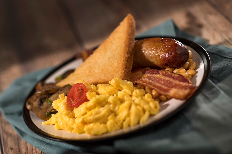 Traditional English Breakfast Platter from the Rose & Crown Pub at Epcot