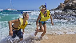 Kids playing in the ocean