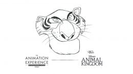 Drawing of ShereKhan from The Animation Experience at Conservation Station