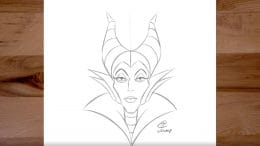 Drawing of Maleficent from ‘Sleeping Beauty’
