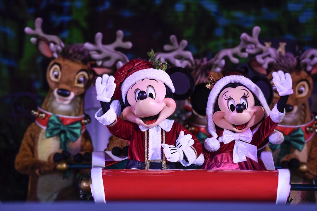 Mickey and Minnier Mouse dressed up for the holidays