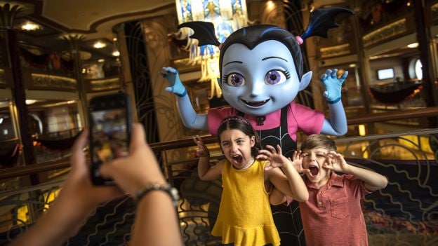 Vampirina with guests on Disney Cruise Line