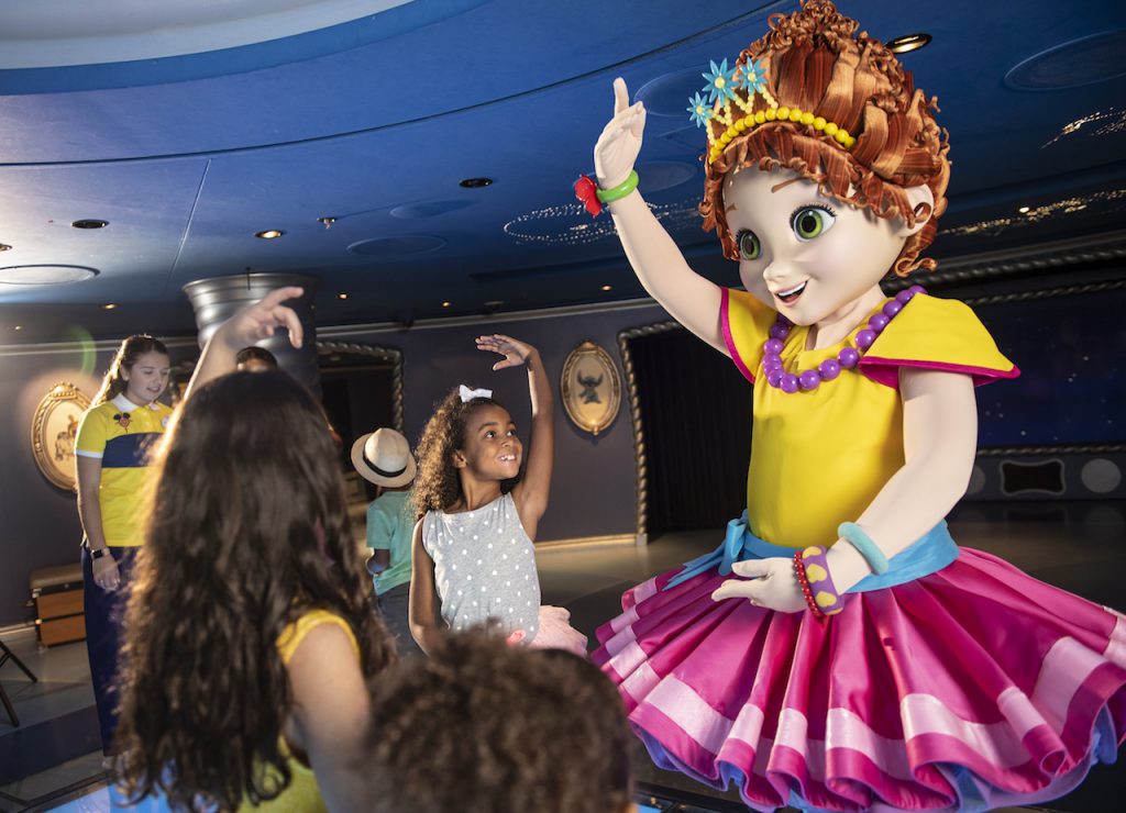 Fancy Nancy with guests on Disney Cruise Line
