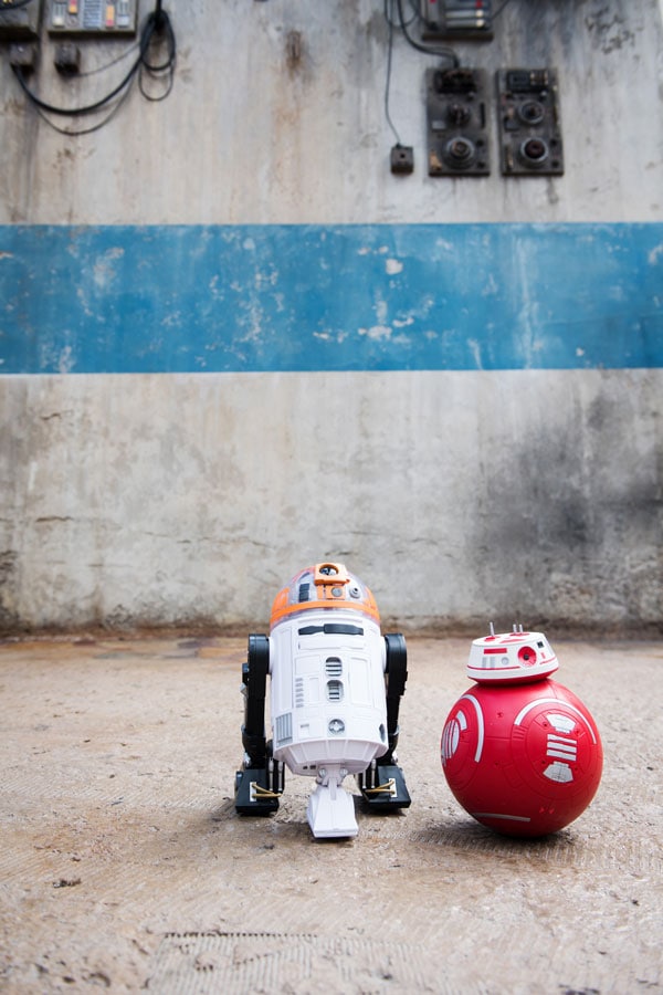 Custom-built droids from Droid Depot in Star Wars: Galaxy's Edge