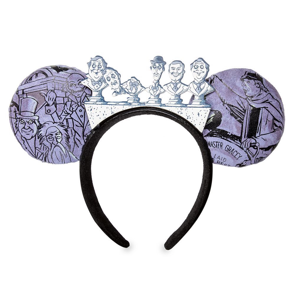 Disney Parks Minnie Ears Glow In The Dark Haunted Mansion 50th Headband Rare