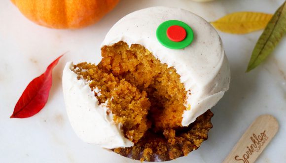 Pumpkin cupcake from Sprinkles at Disney Springs