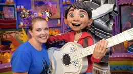 Actress Melissa Joan Hart meets Miguel of Disney and Pixar’s film “Coco”