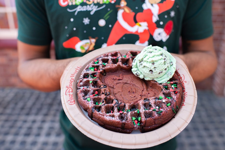 Santa Mickey Waffle Sundae from Sleepy Hollow for Mickey’s Very Merry Christmas Party at Magic Kingdom Park