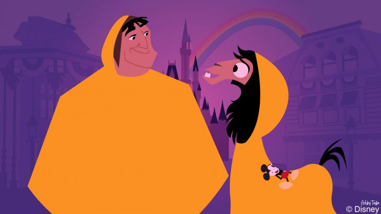 Disney Doodle Kuzco And Pacha Spend A Beautiful Day At Magic Kingdom