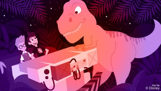 Wilbur & Lewis From ‘Meet the Robinsons’ Experience DINOSAUR in this Disney Doodle by artist Ashley Taylor