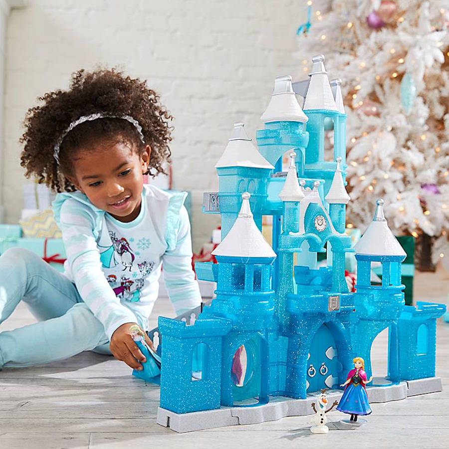 Frozen Holiday Wish Castle Playset inspired by Elsa’s Ice Palace and Cinderella Castle