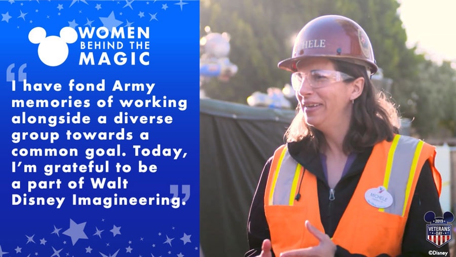 Women Behind the Magic: "I have fond Army memories of working alongside a diverse group towards a common goal. Today, I'm grateful to be a part of Walt Disney Imagineering." - Michele Hobbs