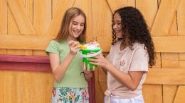 Two girls having a Sand Pail Sundae