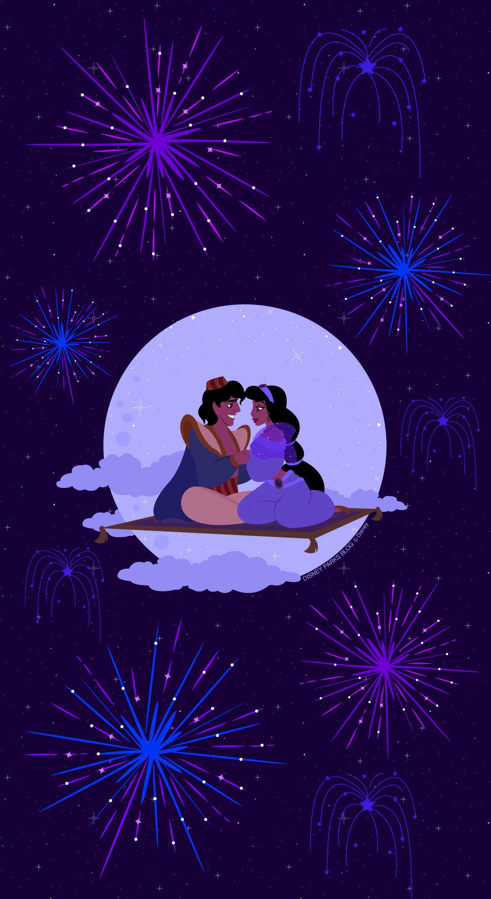 Ring In The New Year With Our Disney Fireworks-Inspired Wallpaper – Mobile  | Disney Parks Blog