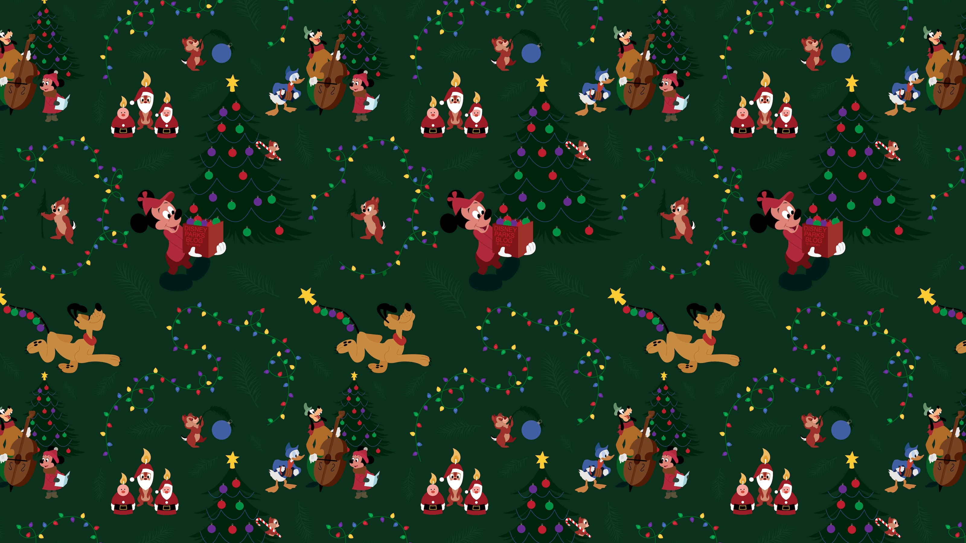 2019 Mickey Mouse Pluto Christmas Wallpaper Desktop Ipad Disney Parks Blog