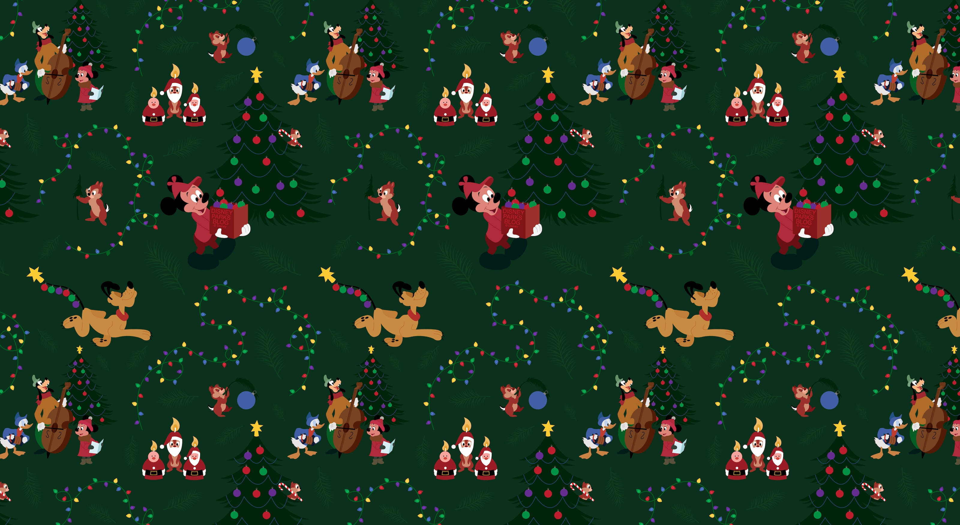 2019 Mickey Mouse Pluto Christmas Wallpaper Desktop Ipad Disney Parks Blog