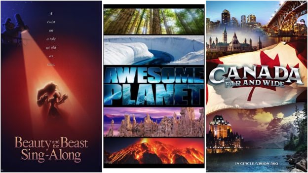Collage of movie posters coming to Epcot