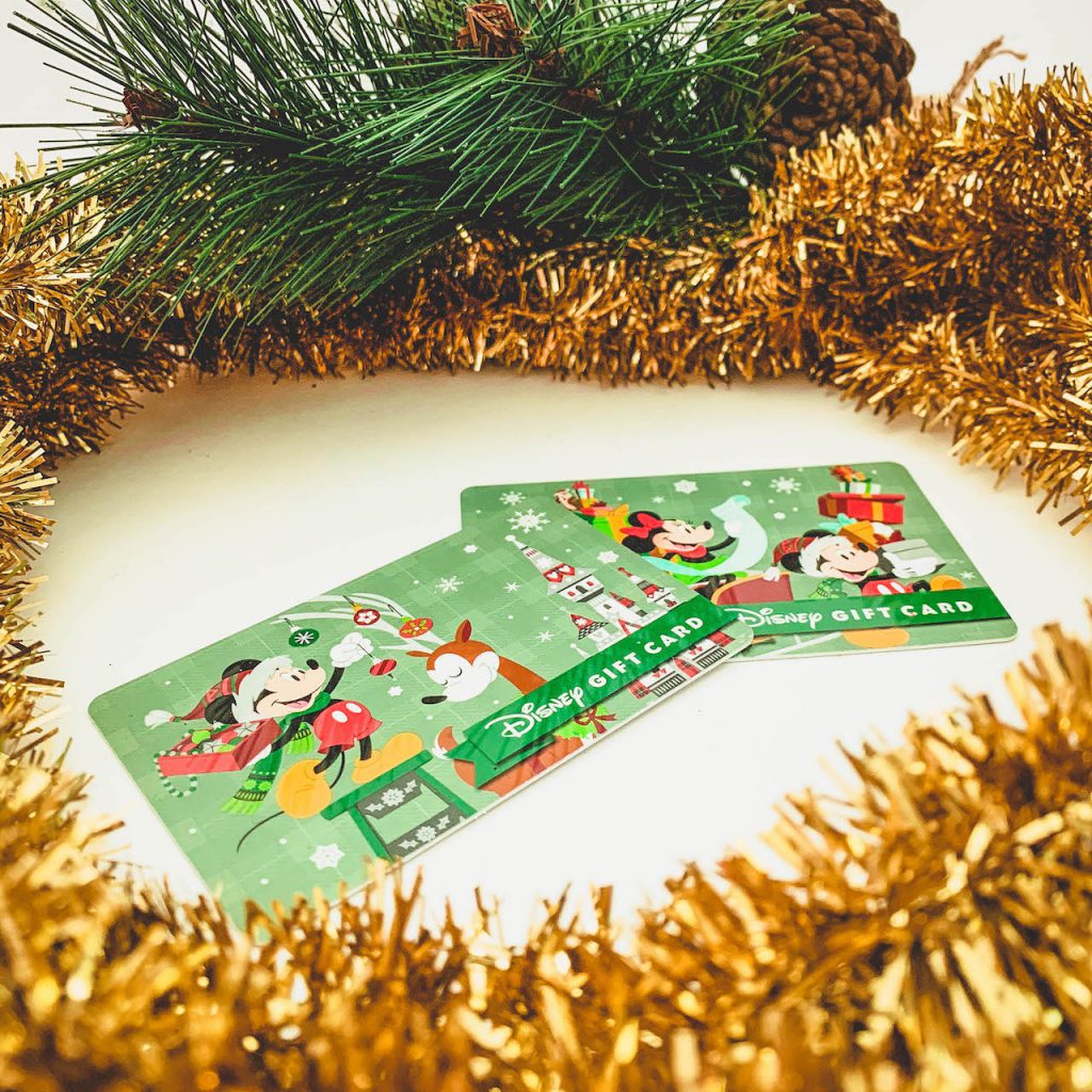 Holiday-themed Disney Gift Cards