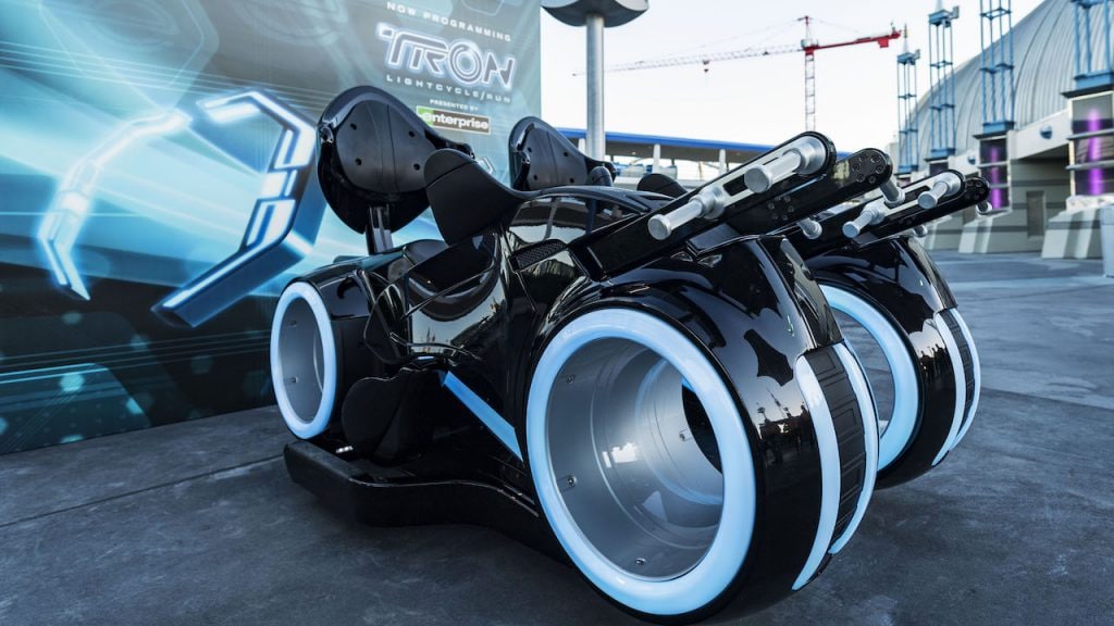 TRON Lightcycles Now On Display at Magic Kingdom Park