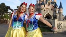 Girls running at Disneyland Paris