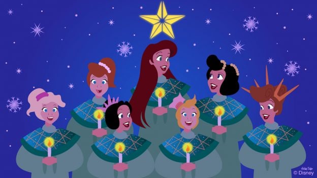 Ariel and Her Mermaid Clan Lend Their Voices to ‘Candlelight Processional’ at Epcot
