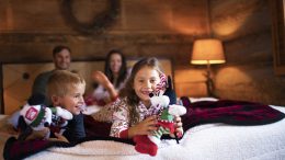 Family on Christmas morning